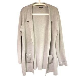 Vila Milano‎ Gray Long Coatigan Sweater Cardigan jacket Cotton Blend XL